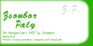 zsombor paly business card